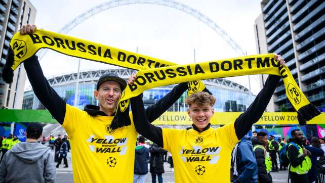 London in gelb-schwarz: BVB-Fans stimmen sich auf Finale ein