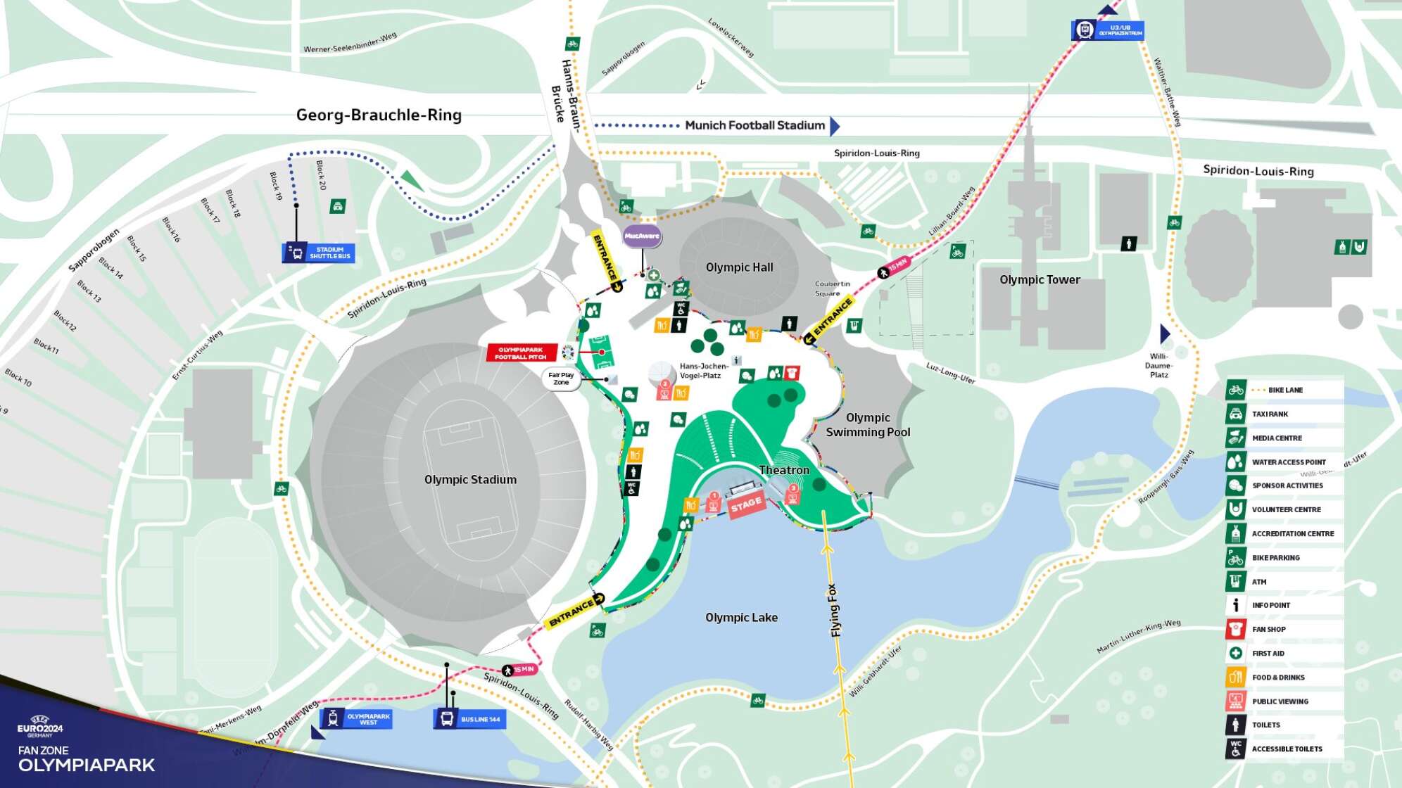Lageplan der Fan Zone