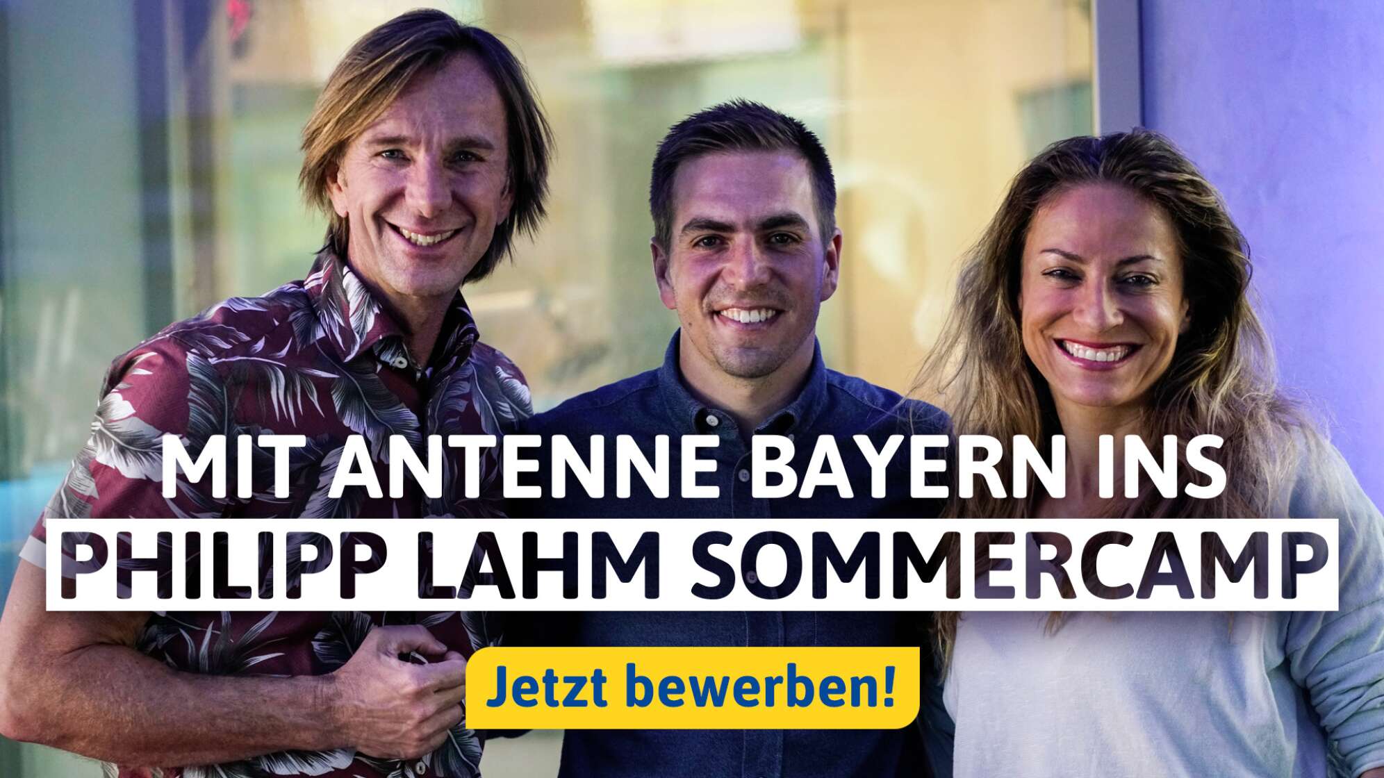 Wolfgang Leikermoser, Philipp Lahm und Indra laden euch zum Sommercamp ein