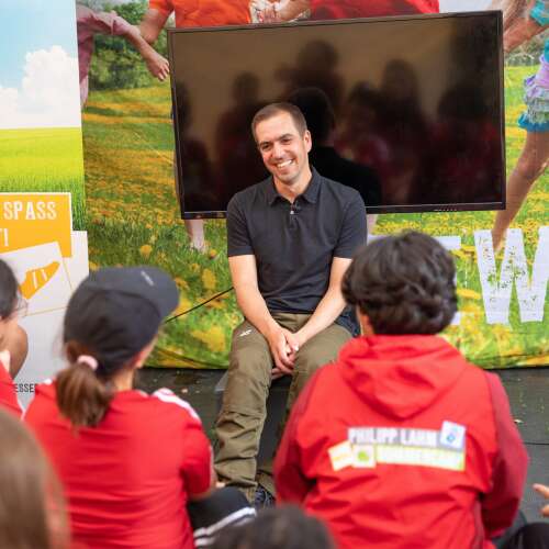 Philipp Lahm beim Sommercamp