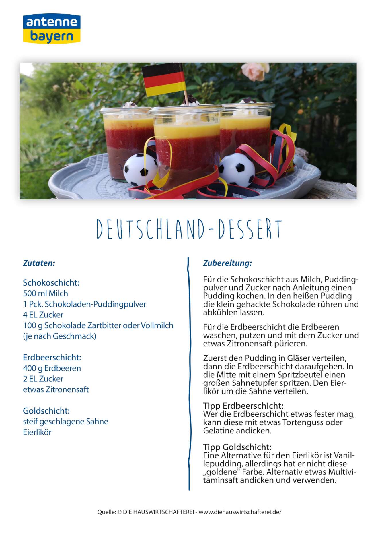 Deutschland Dessert Rezept