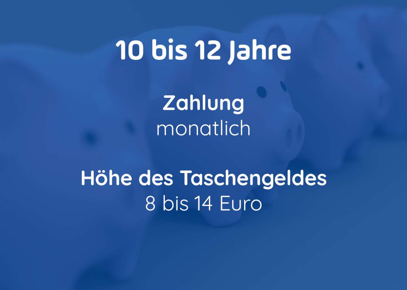 Taschengeld 10 - 12 Jahre