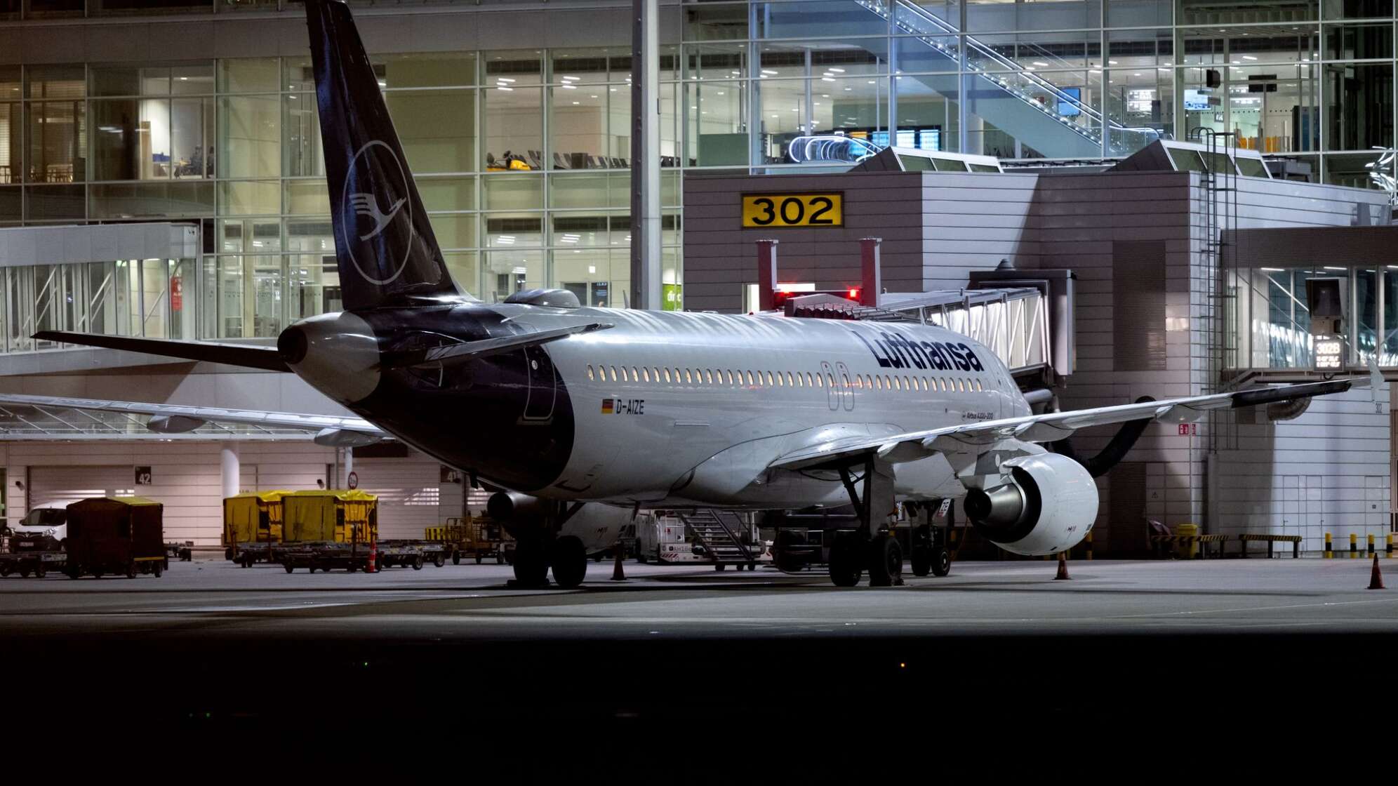 Ein Lufthansa-Flieger am Flughafen München