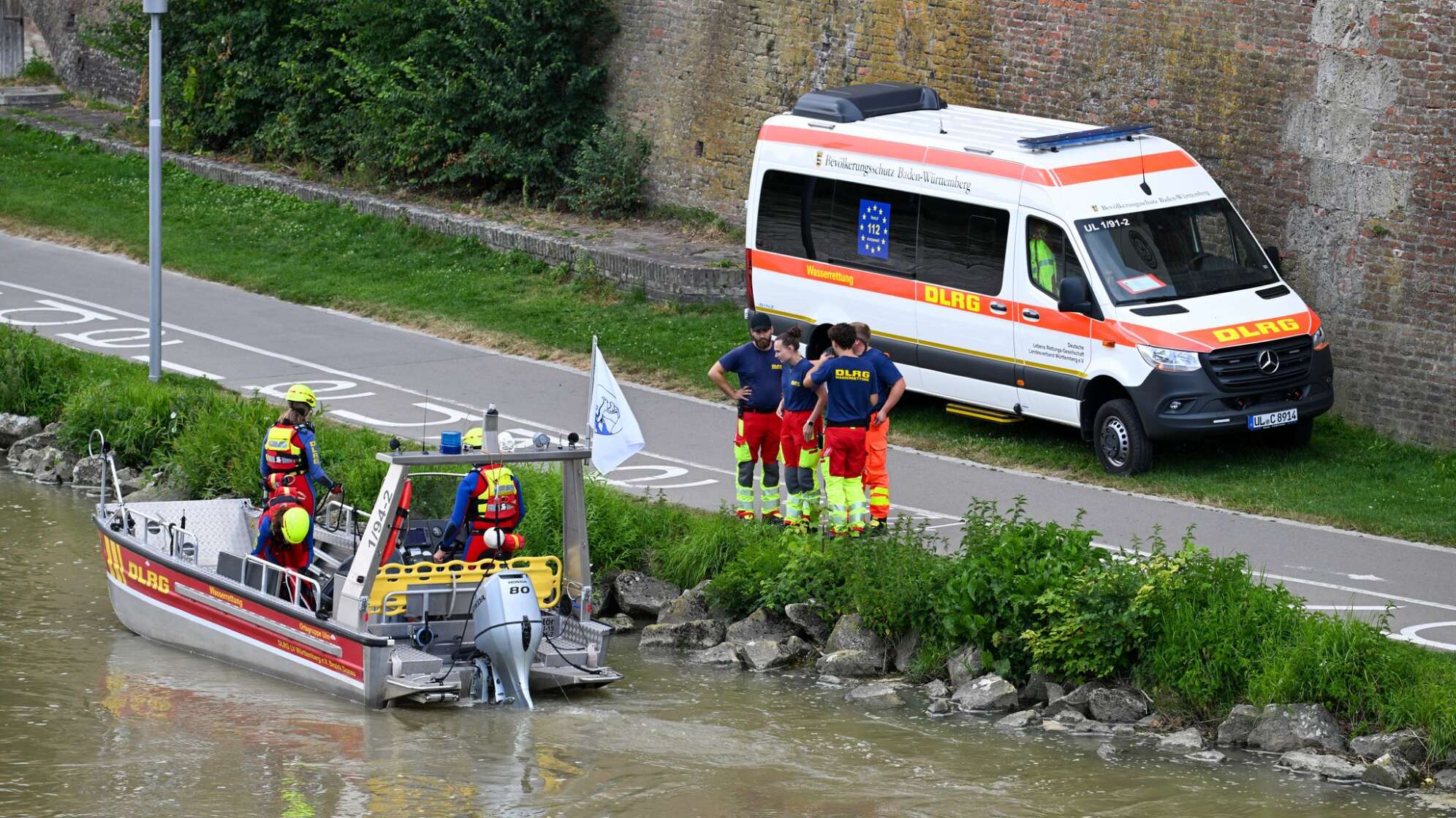 Suche nach vermisster Person in der Donau