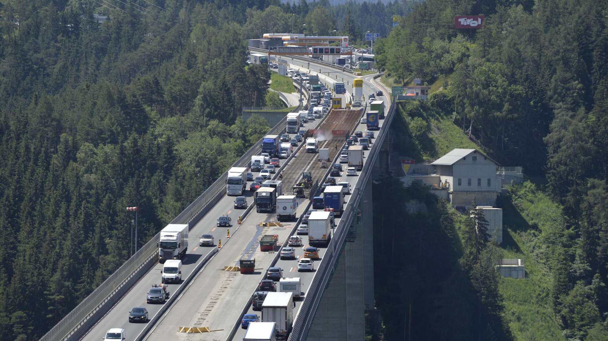 Verkehrsmaßnahmen auf der Brennerautobahn