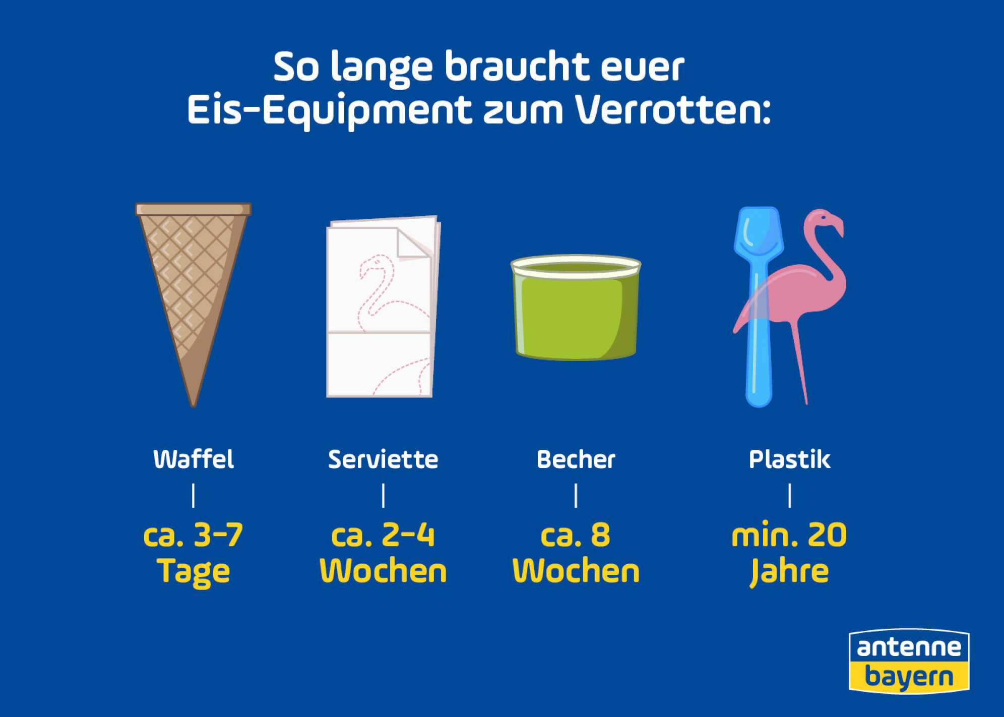 So lange braucht euer Eis-Equipment bis es verrttet