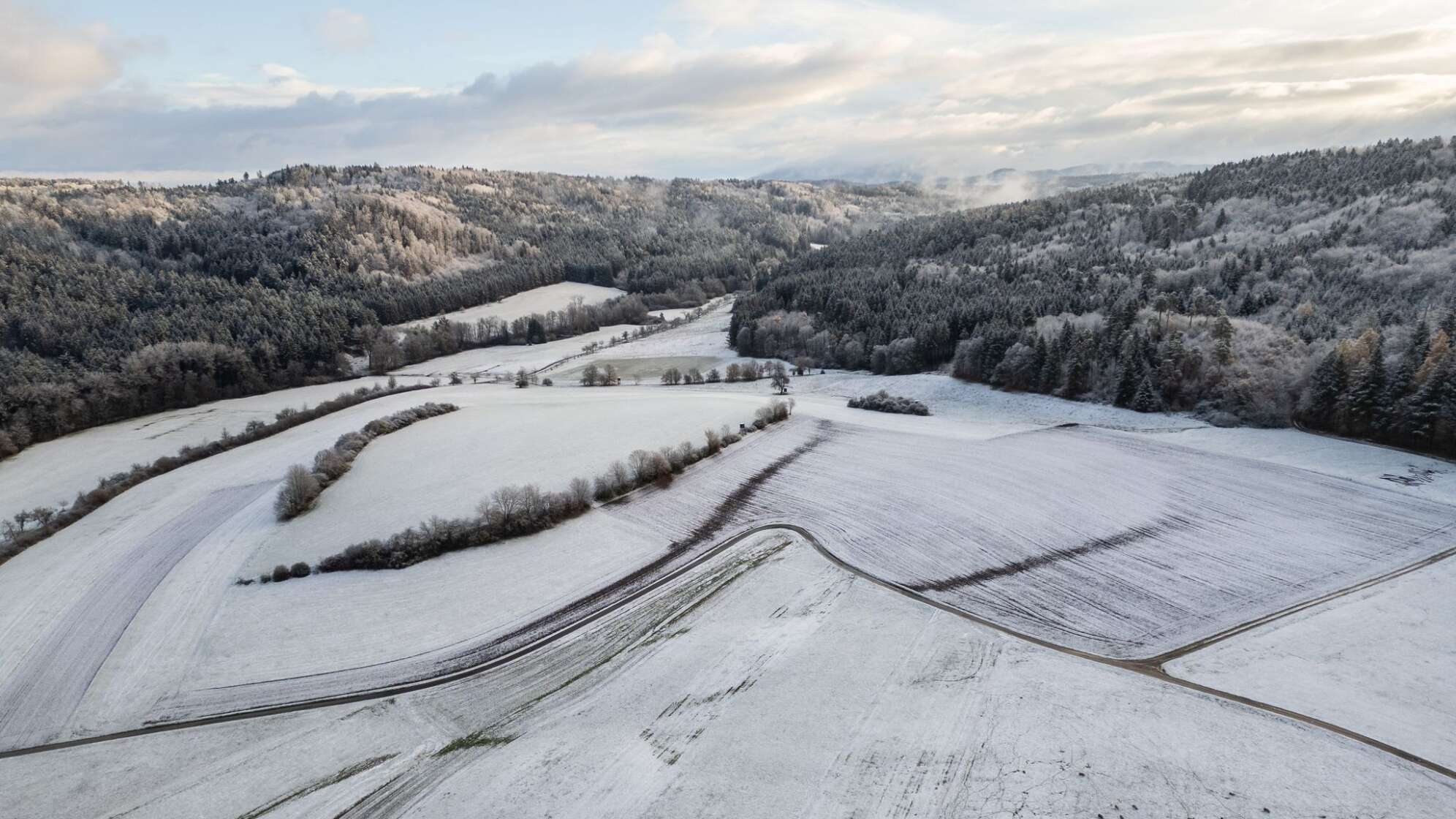 Schneefälle in Baden-Württemberg
