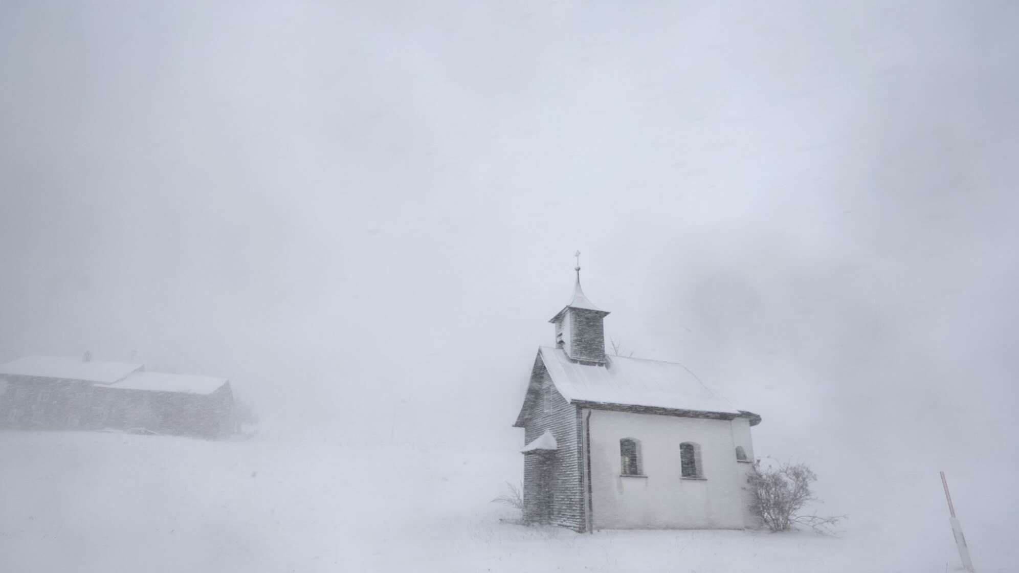 Schneefall in höheren Lagen Bayerns