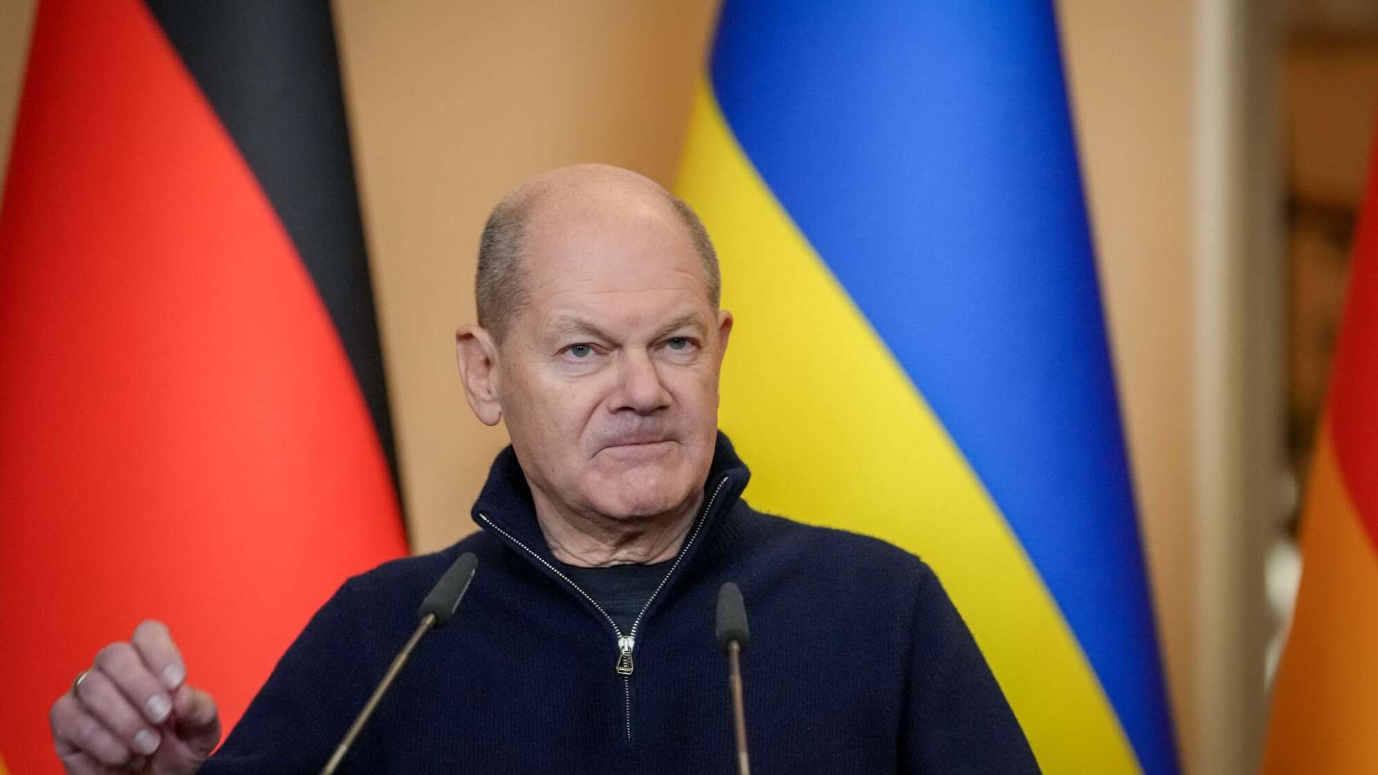 Bundeskanzler Olaf Scholz in der Ukraine