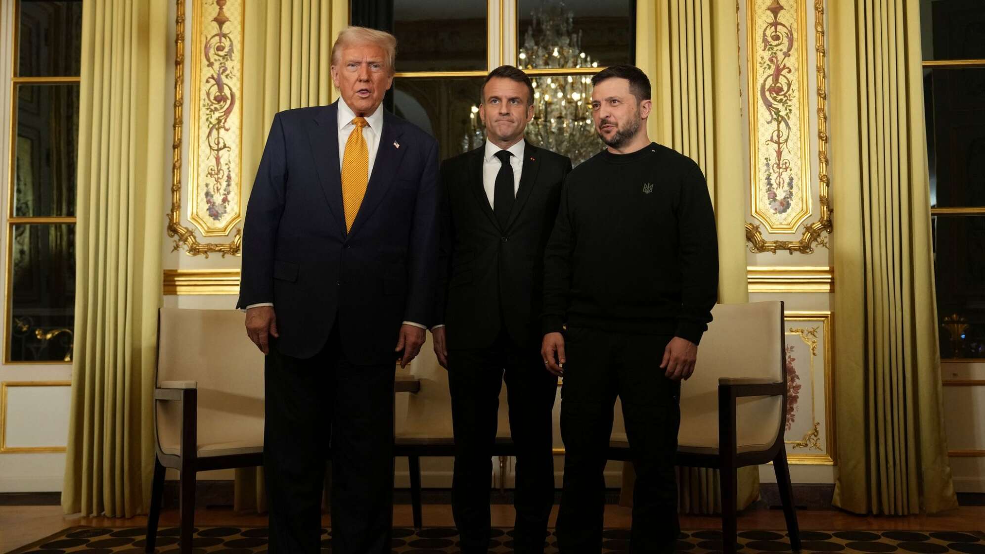 Macron empfängt Trump im Élysée-Palast in Paris